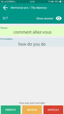 Memorize words android App screenshot 8